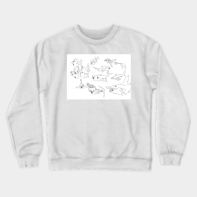 Fishes Crewneck Sweatshirt by Emmademoizelllle